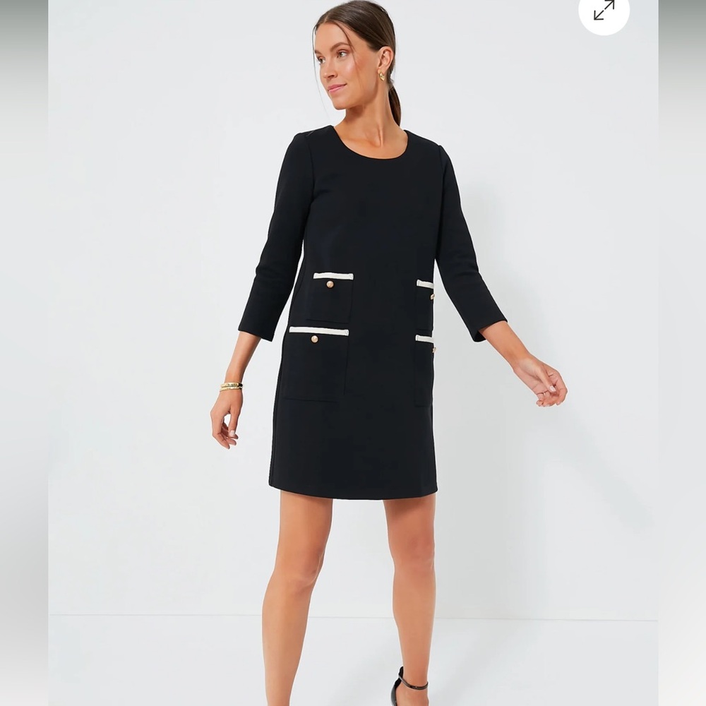 Tuckernuck Black Francoise Mod Mini Dress Size Small